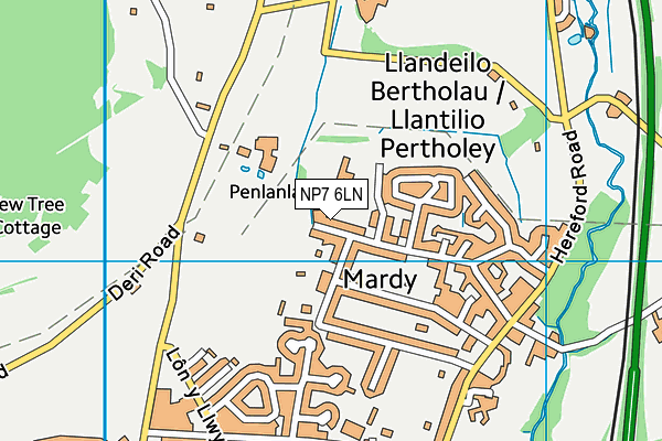 NP7 6LN map - OS VectorMap District (Ordnance Survey)
