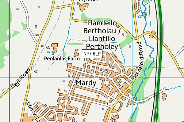NP7 6LP map - OS VectorMap District (Ordnance Survey)
