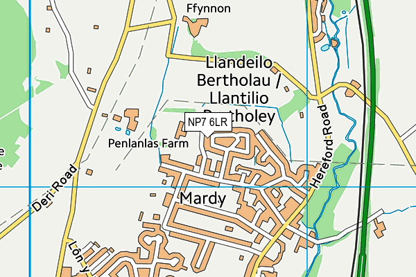 NP7 6LR map - OS VectorMap District (Ordnance Survey)