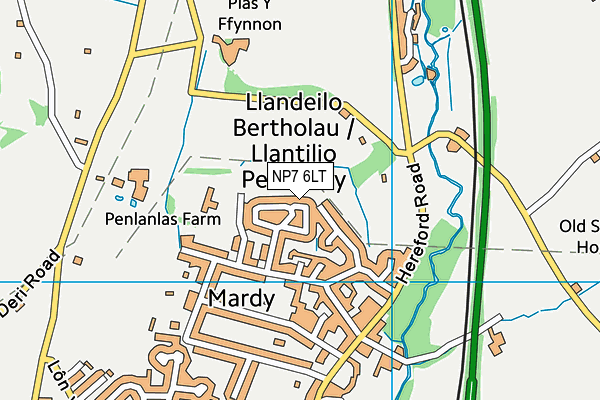 NP7 6LT map - OS VectorMap District (Ordnance Survey)
