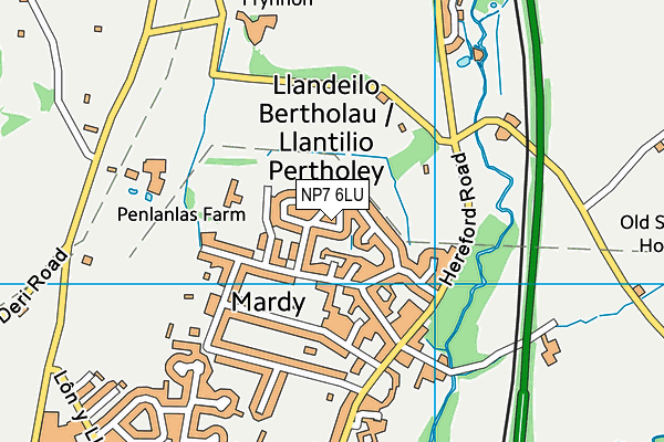 NP7 6LU map - OS VectorMap District (Ordnance Survey)