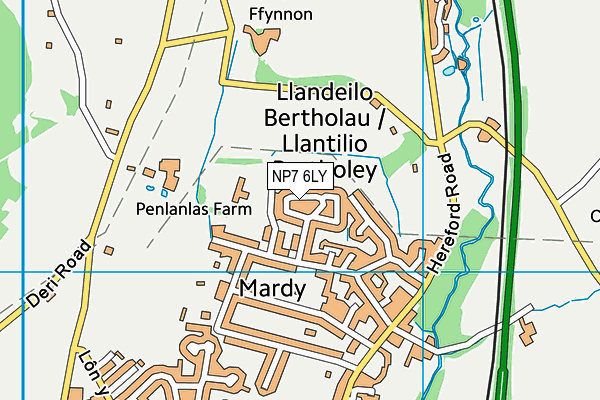 NP7 6LY map - OS VectorMap District (Ordnance Survey)