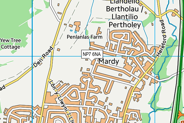 NP7 6NA map - OS VectorMap District (Ordnance Survey)