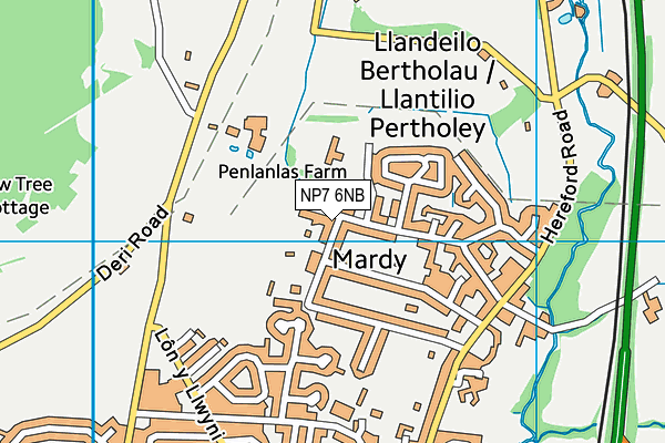 NP7 6NB map - OS VectorMap District (Ordnance Survey)