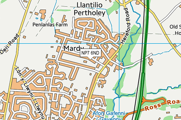 NP7 6ND map - OS VectorMap District (Ordnance Survey)