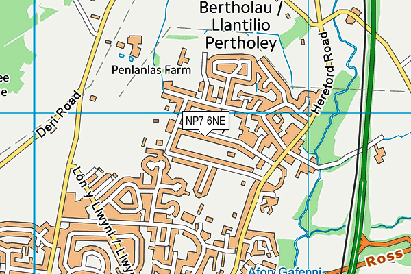 NP7 6NE map - OS VectorMap District (Ordnance Survey)