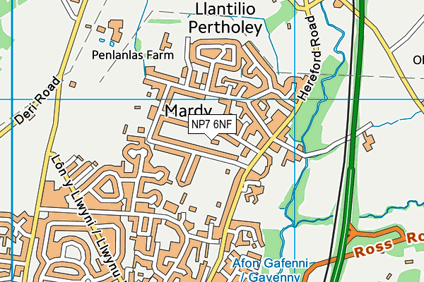 NP7 6NF map - OS VectorMap District (Ordnance Survey)