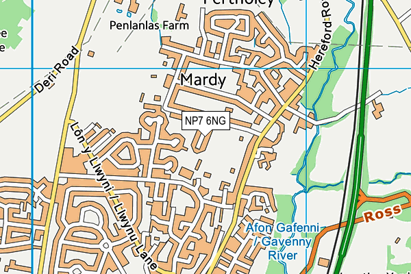 NP7 6NG map - OS VectorMap District (Ordnance Survey)