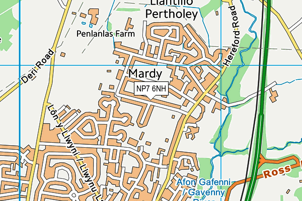 NP7 6NH map - OS VectorMap District (Ordnance Survey)