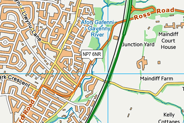 NP7 6NR map - OS VectorMap District (Ordnance Survey)