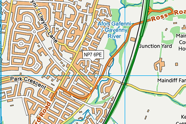 NP7 6PE map - OS VectorMap District (Ordnance Survey)
