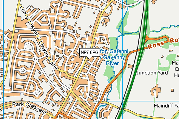 NP7 6PG map - OS VectorMap District (Ordnance Survey)
