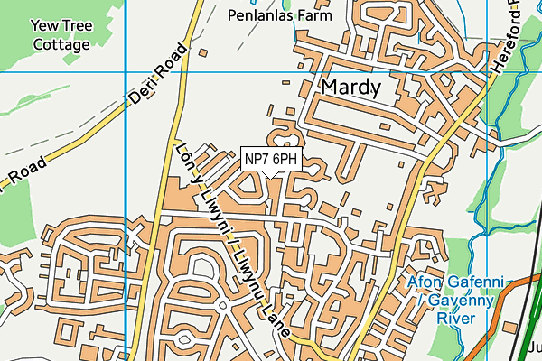 NP7 6PH map - OS VectorMap District (Ordnance Survey)