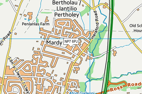 NP7 6PJ map - OS VectorMap District (Ordnance Survey)