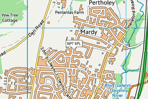 NP7 6PL map - OS VectorMap District (Ordnance Survey)