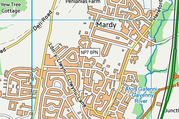 NP7 6PN map - OS VectorMap District (Ordnance Survey)