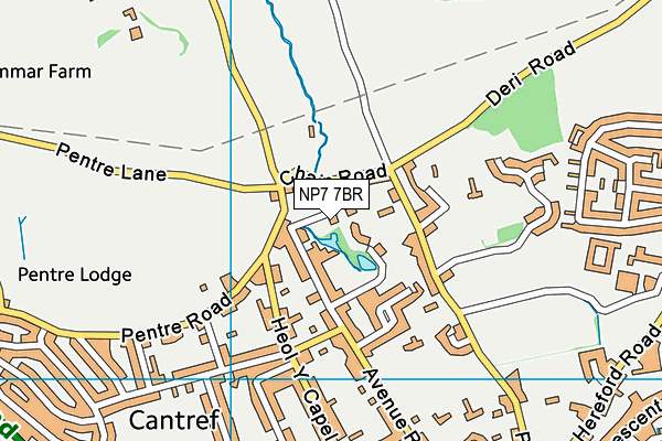 NP7 7BR map - OS VectorMap District (Ordnance Survey)