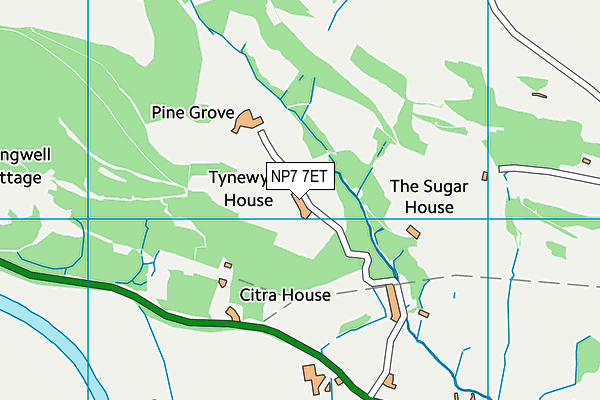 NP7 7ET map - OS VectorMap District (Ordnance Survey)