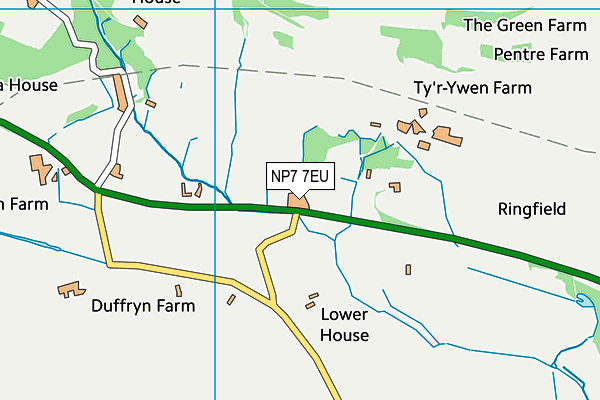 NP7 7EU map - OS VectorMap District (Ordnance Survey)