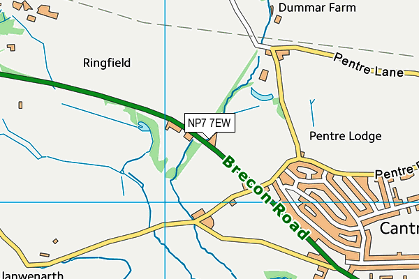 NP7 7EW map - OS VectorMap District (Ordnance Survey)