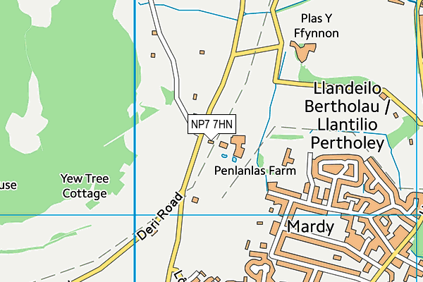 NP7 7HN map - OS VectorMap District (Ordnance Survey)