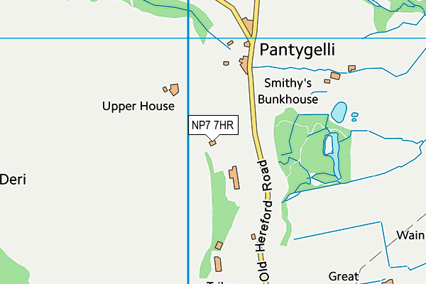 NP7 7HR map - OS VectorMap District (Ordnance Survey)