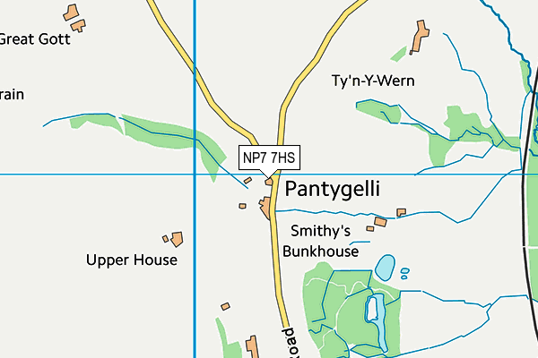 NP7 7HS map - OS VectorMap District (Ordnance Survey)