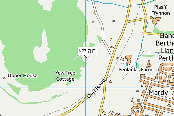 NP7 7HT map - OS VectorMap District (Ordnance Survey)