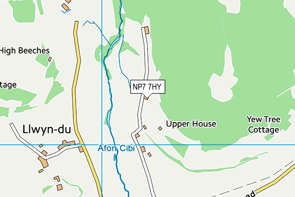 NP7 7HY map - OS VectorMap District (Ordnance Survey)