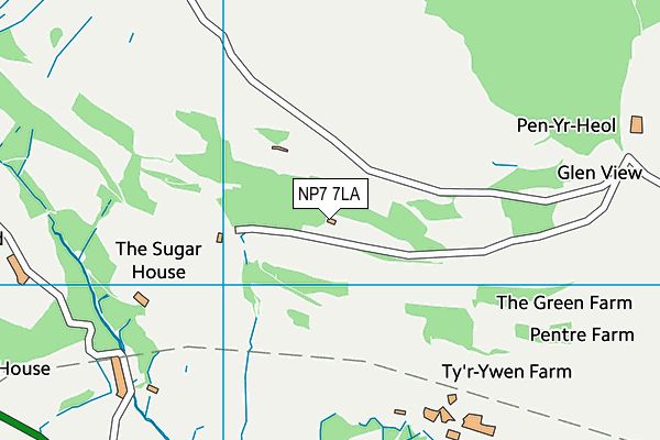 NP7 7LA map - OS VectorMap District (Ordnance Survey)