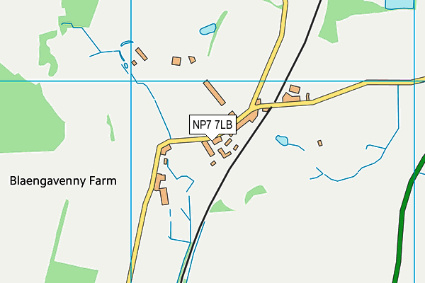 NP7 7LB map - OS VectorMap District (Ordnance Survey)