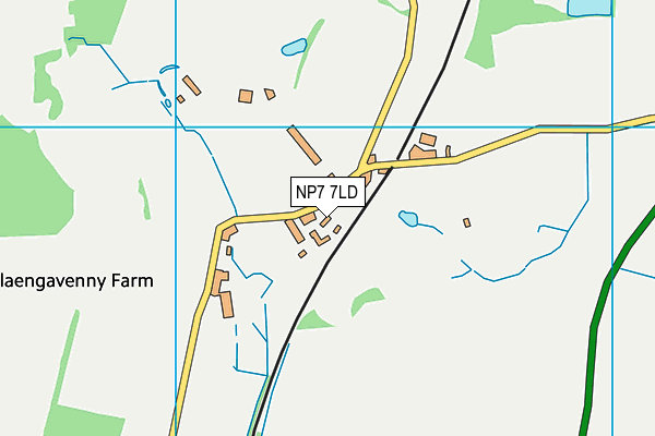 NP7 7LD map - OS VectorMap District (Ordnance Survey)