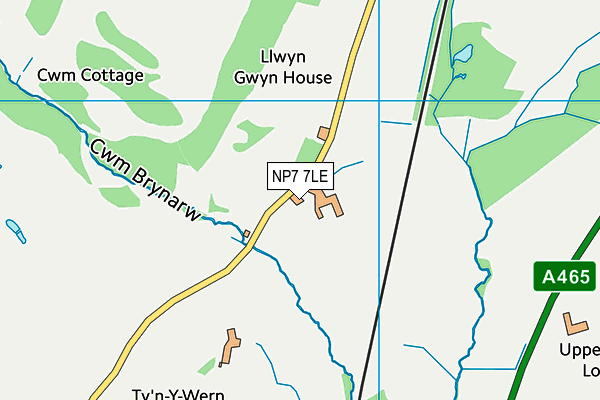 NP7 7LE map - OS VectorMap District (Ordnance Survey)