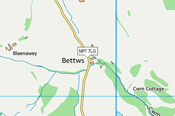 NP7 7LG map - OS VectorMap District (Ordnance Survey)