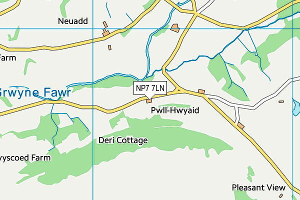 NP7 7LN map - OS VectorMap District (Ordnance Survey)