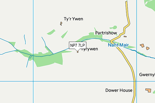 NP7 7LP map - OS VectorMap District (Ordnance Survey)