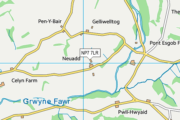 NP7 7LR map - OS VectorMap District (Ordnance Survey)