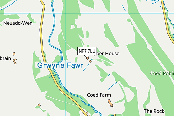 NP7 7LU map - OS VectorMap District (Ordnance Survey)