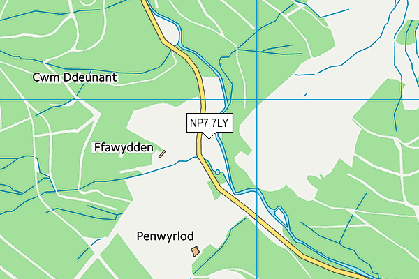 NP7 7LY map - OS VectorMap District (Ordnance Survey)