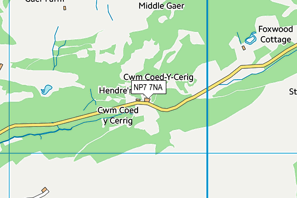 NP7 7NA map - OS VectorMap District (Ordnance Survey)