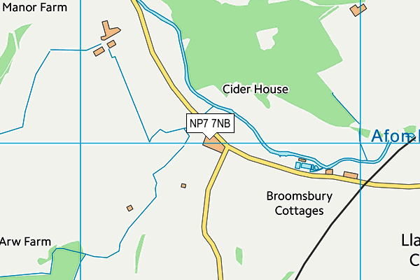 NP7 7NB map - OS VectorMap District (Ordnance Survey)