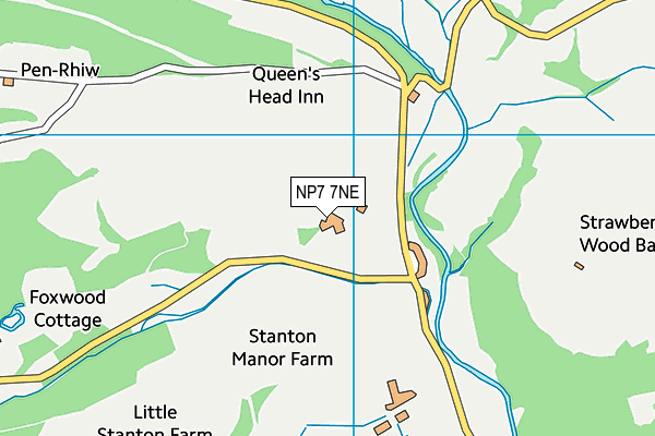 NP7 7NE map - OS VectorMap District (Ordnance Survey)