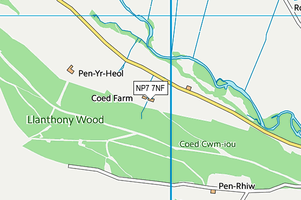 NP7 7NF map - OS VectorMap District (Ordnance Survey)