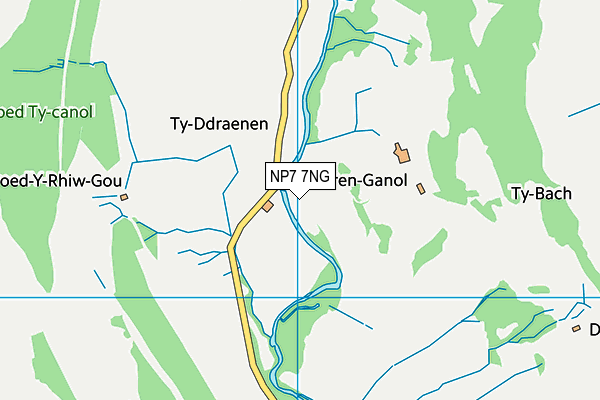 NP7 7NG map - OS VectorMap District (Ordnance Survey)