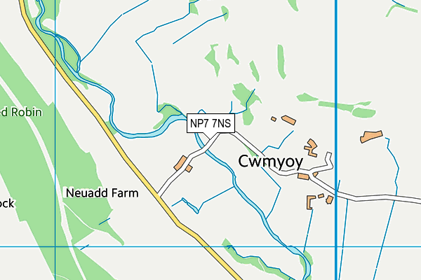 NP7 7NS map - OS VectorMap District (Ordnance Survey)