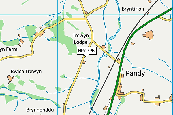 NP7 7PB map - OS VectorMap District (Ordnance Survey)