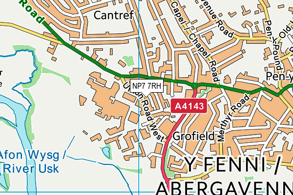 NP7 7RH map - OS VectorMap District (Ordnance Survey)