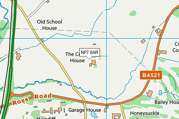 NP7 8AR map - OS VectorMap District (Ordnance Survey)