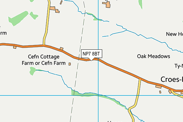 NP7 8BT map - OS VectorMap District (Ordnance Survey)
