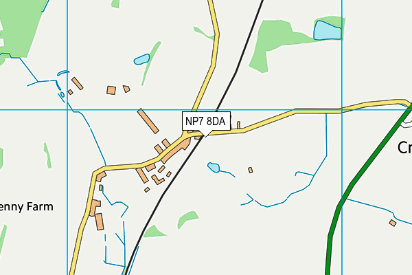 NP7 8DA map - OS VectorMap District (Ordnance Survey)